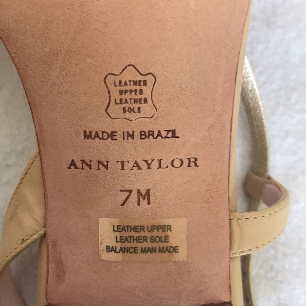 Ann Taylor Gold and Nude Strappy Heels - Picture 8 of 8